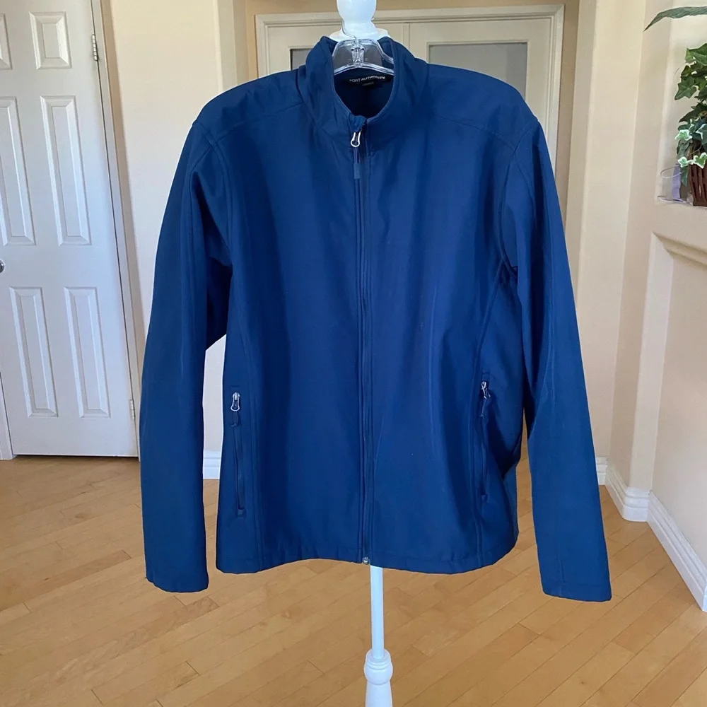 Port Authority Navy Blue Zip Up Jacket Windbreaker XL